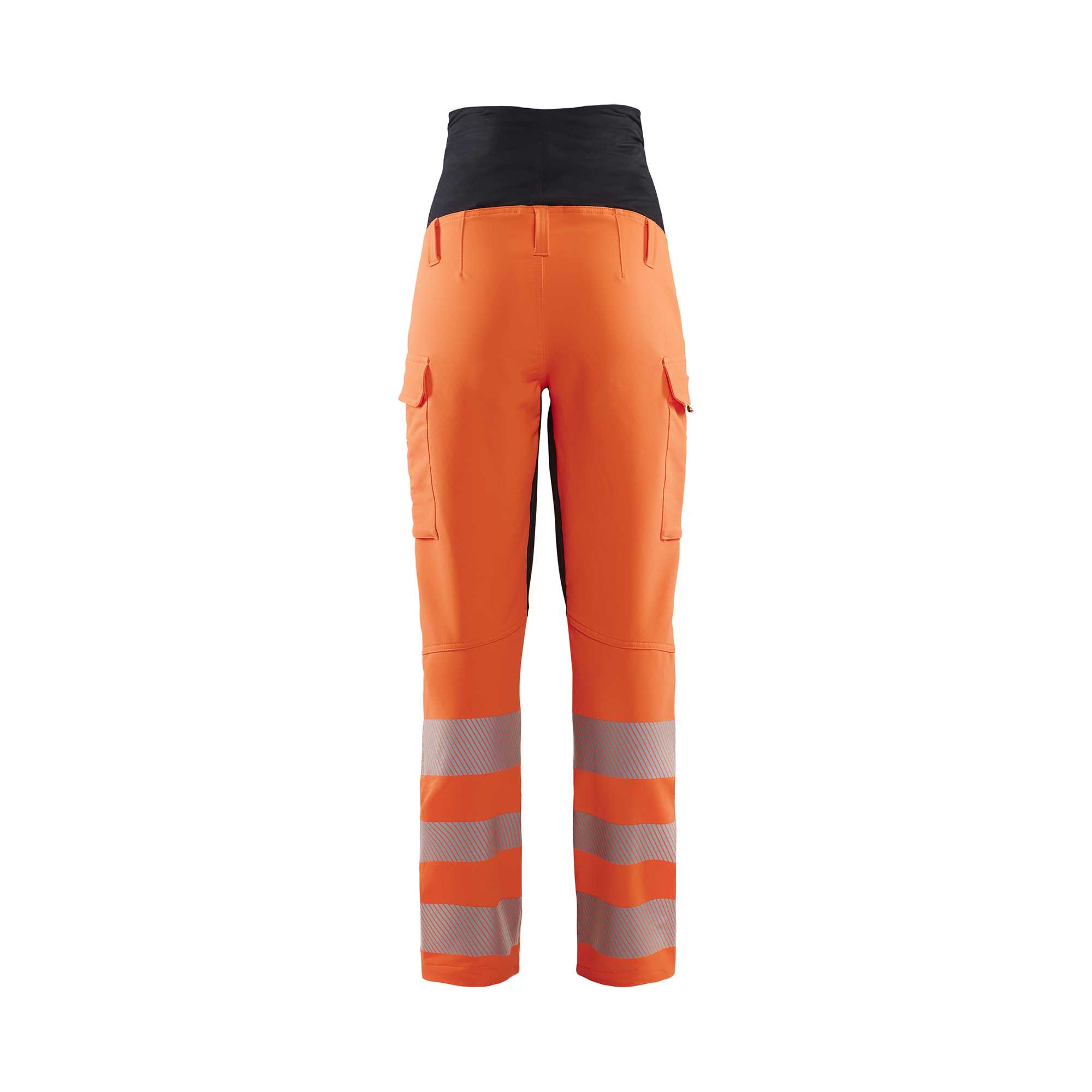 BLAKLADER 71001642 Women's hi Vis 4 way stretch maternity trousers Hi Vis Reflective Work Trousers Women - water repellent